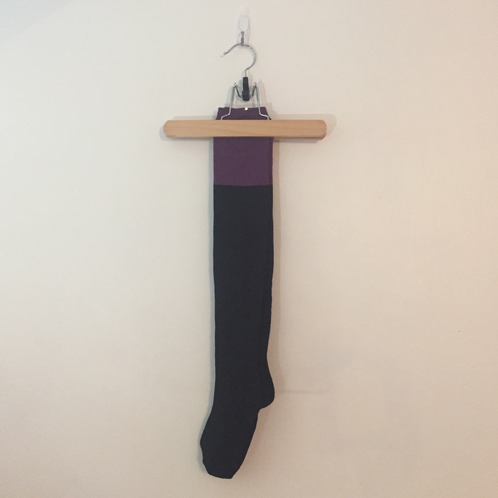 Two color thigh high socks